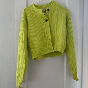 Free people Lila cardi in lime